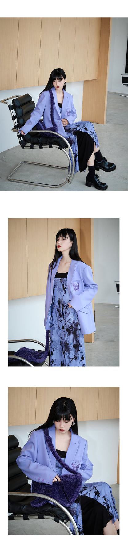 Printed Double-Layer Mesh Dress