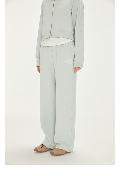 Zip-Up Hoodie And Sweatpants With Embroidered Label