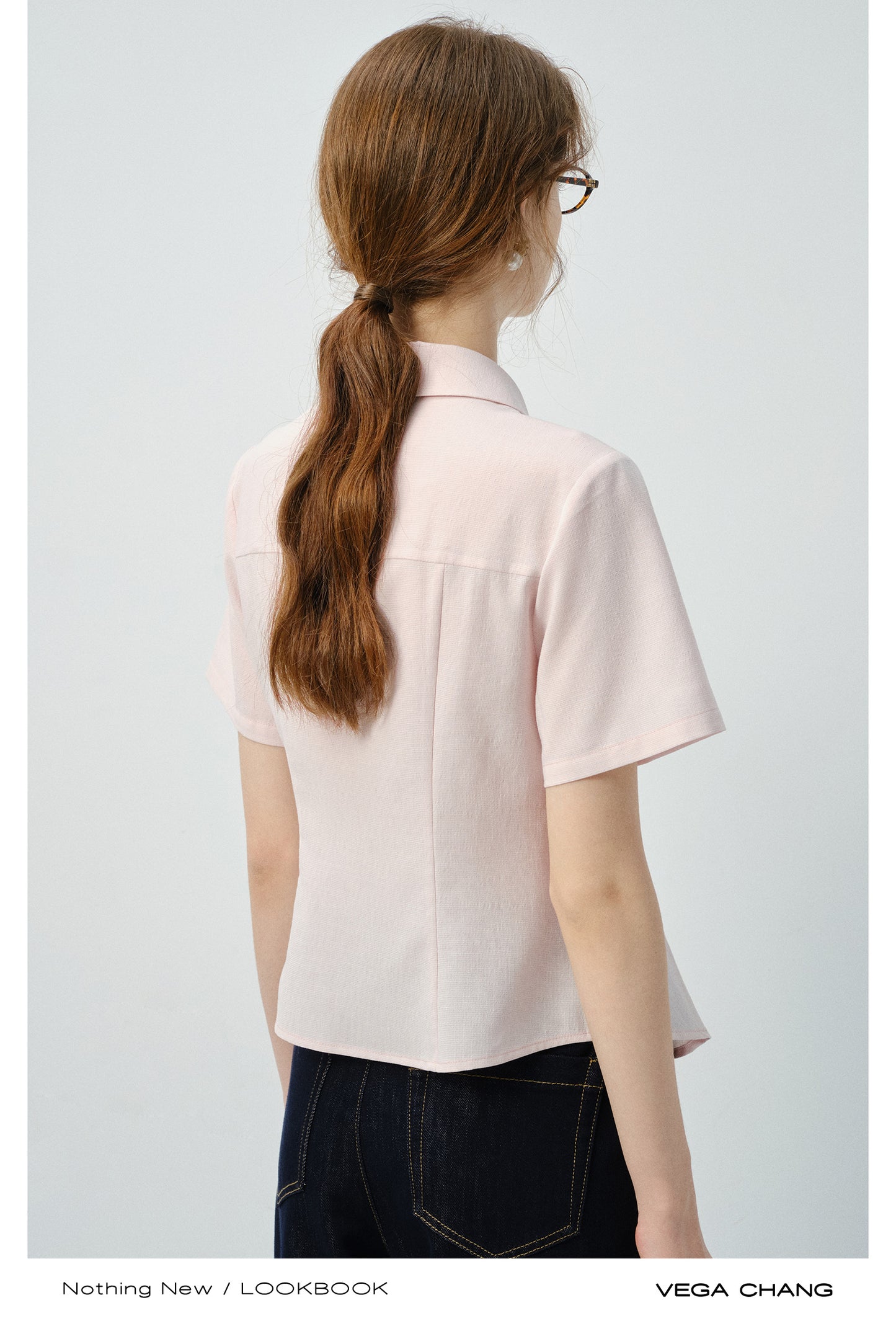 Lace Trimmed Waist-Fitted Shirt