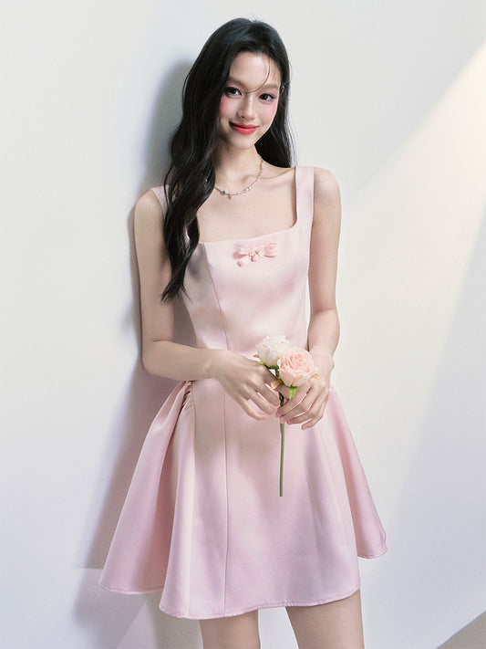 Wedding-Style Structured Sleeveless Dress