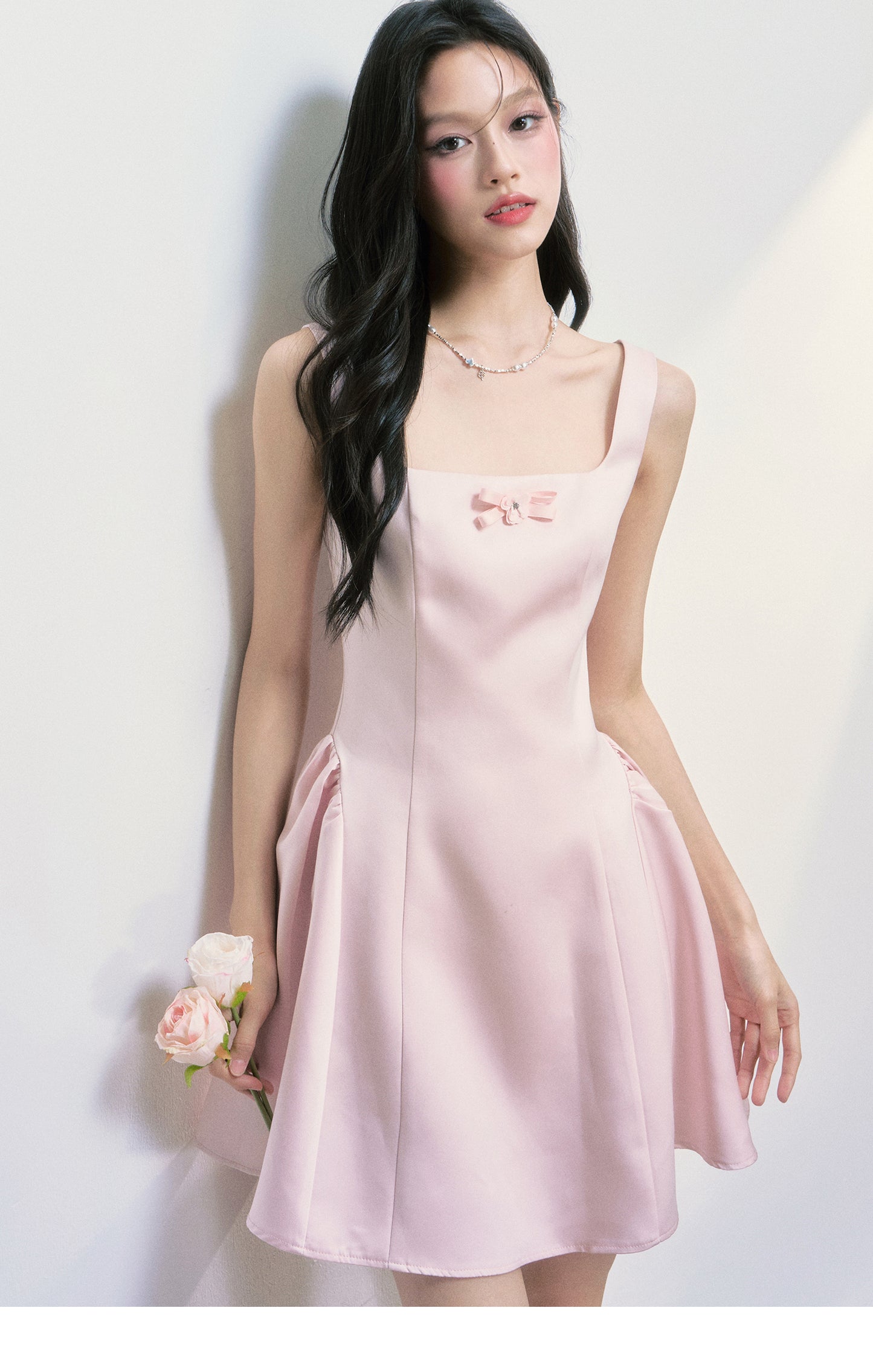 Wedding-Style Structured Sleeveless Dress
