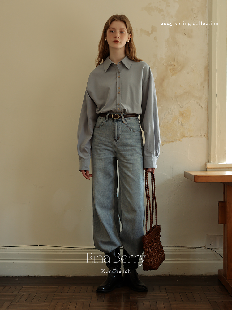 Rose Embroidered Paired Button Shirt