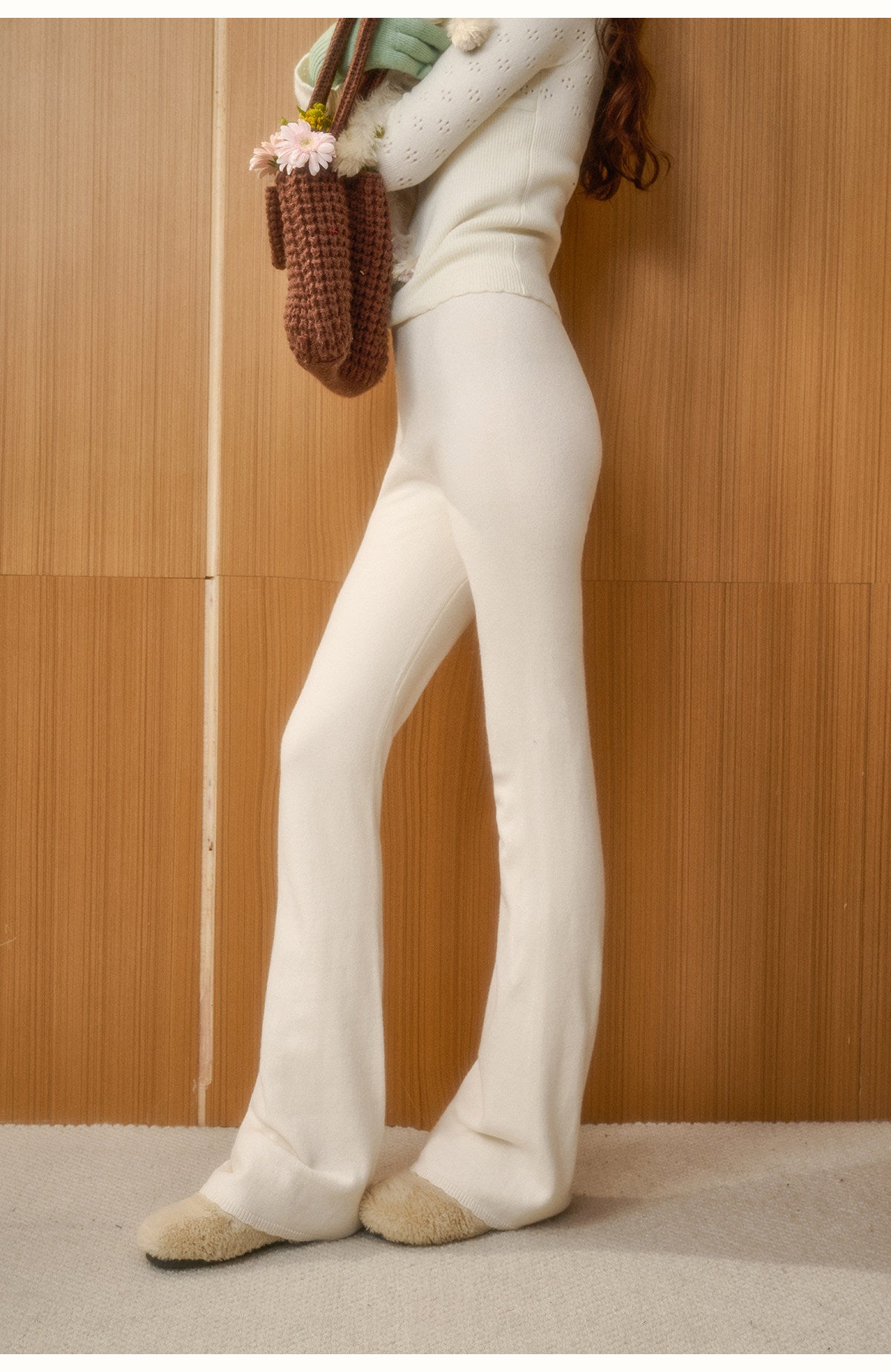 Soft Knit Babydoll Cami Dress & Flare Pants