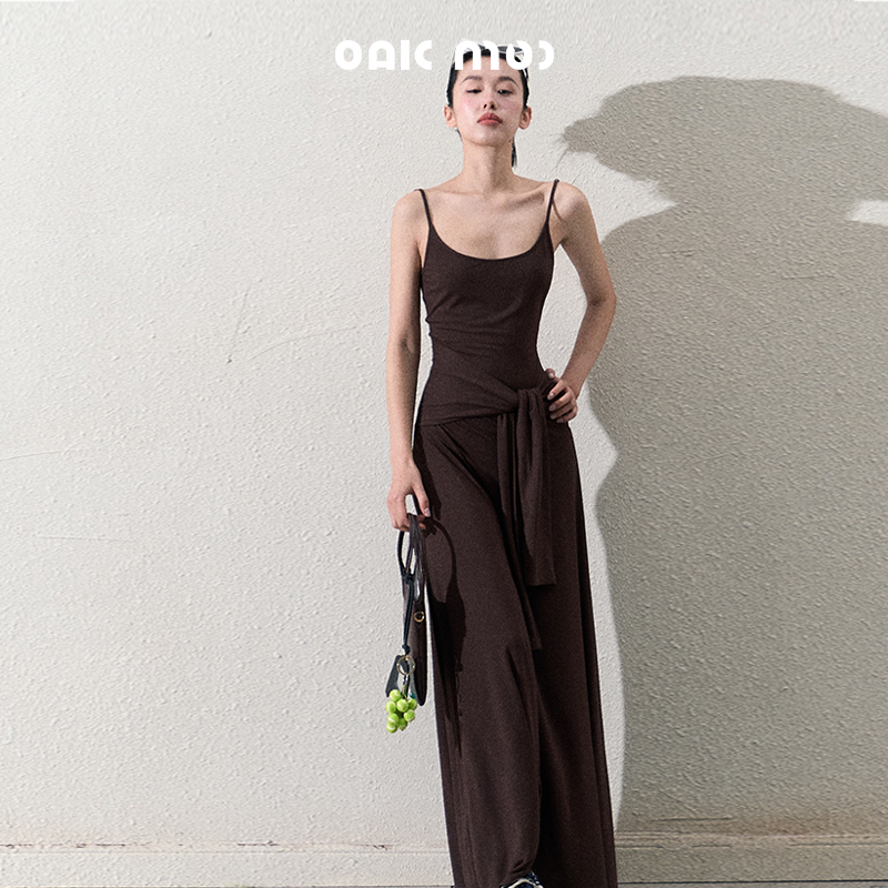 Maxi Cami Dress With Waist Tie Detail