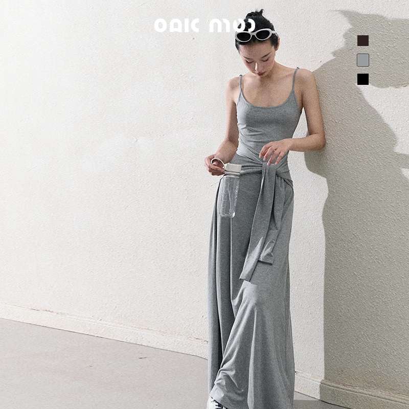 Maxi Cami Dress With Waist Tie Detail