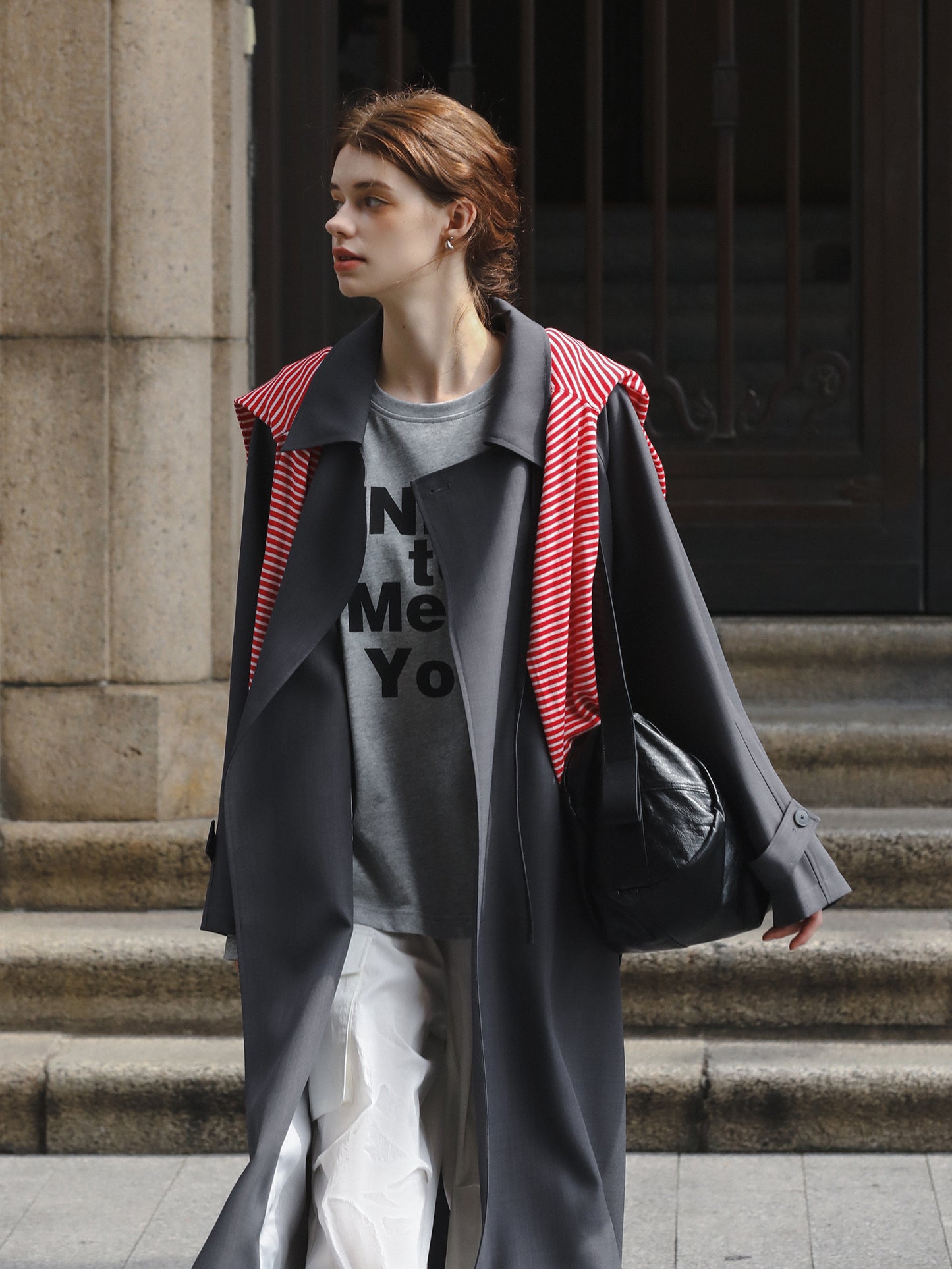 Long-Sleeve Message Print Tee