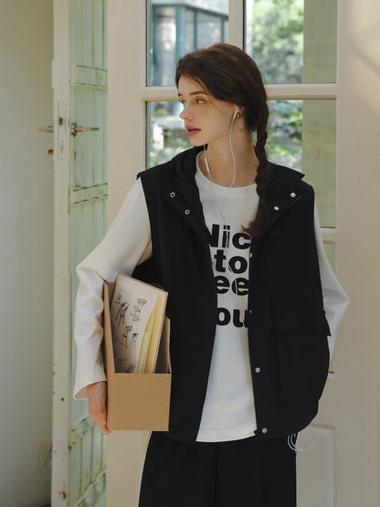 Long-Sleeve Message Print Tee