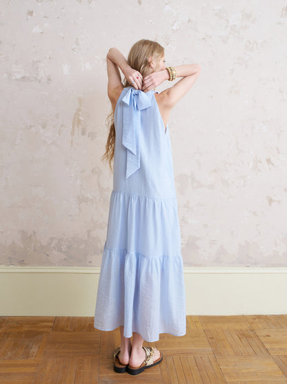 Beaded Halter Neck Maxi Dress