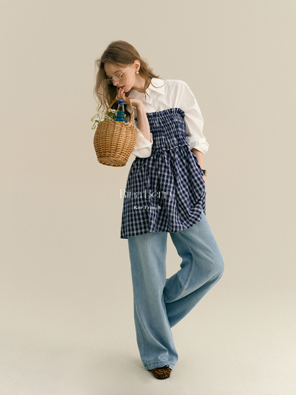 Basic Shirt With Back Waist Button