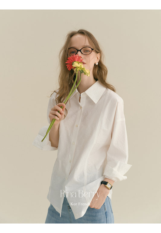 Basic Shirt With Back Waist Button