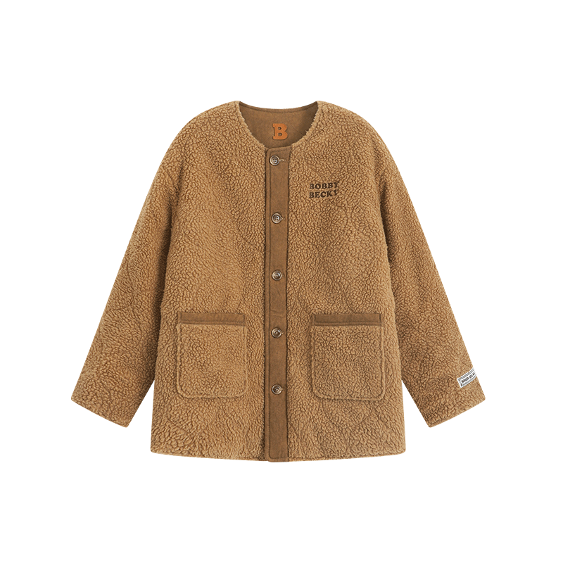 Reversible Boa & Cotton Quilted Jacket