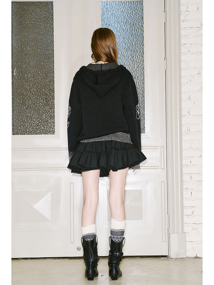 Starry Gradient Jacquard Knit Hoodie