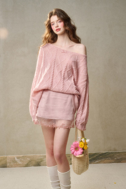 Lace-Trimmed Satin Skirt In Two Lengths