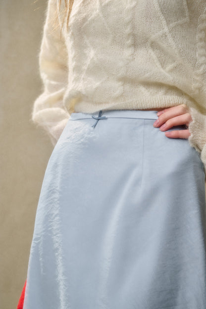 Lace-Trimmed Satin Skirt In Two Lengths