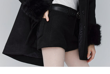 Wool Blend Micro Shorts