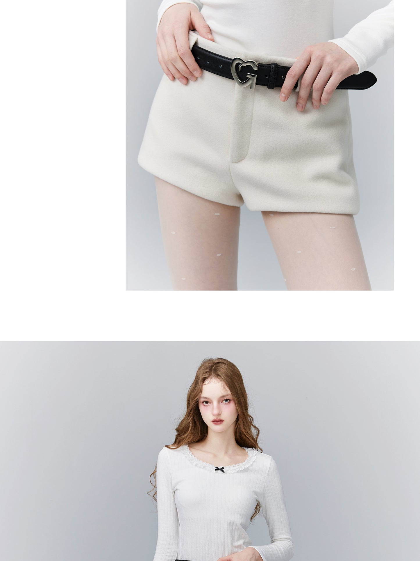 Wool Blend Micro Shorts