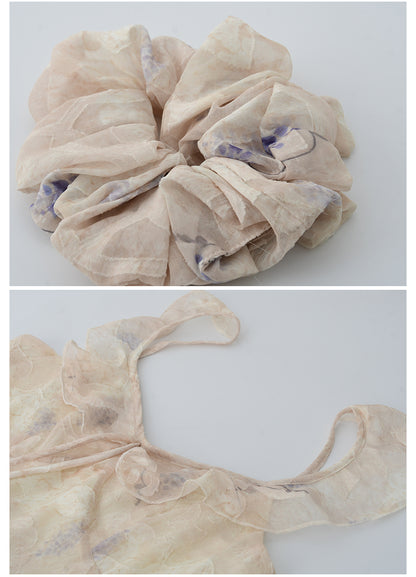 Flutter-Collar Floral Slip Dress