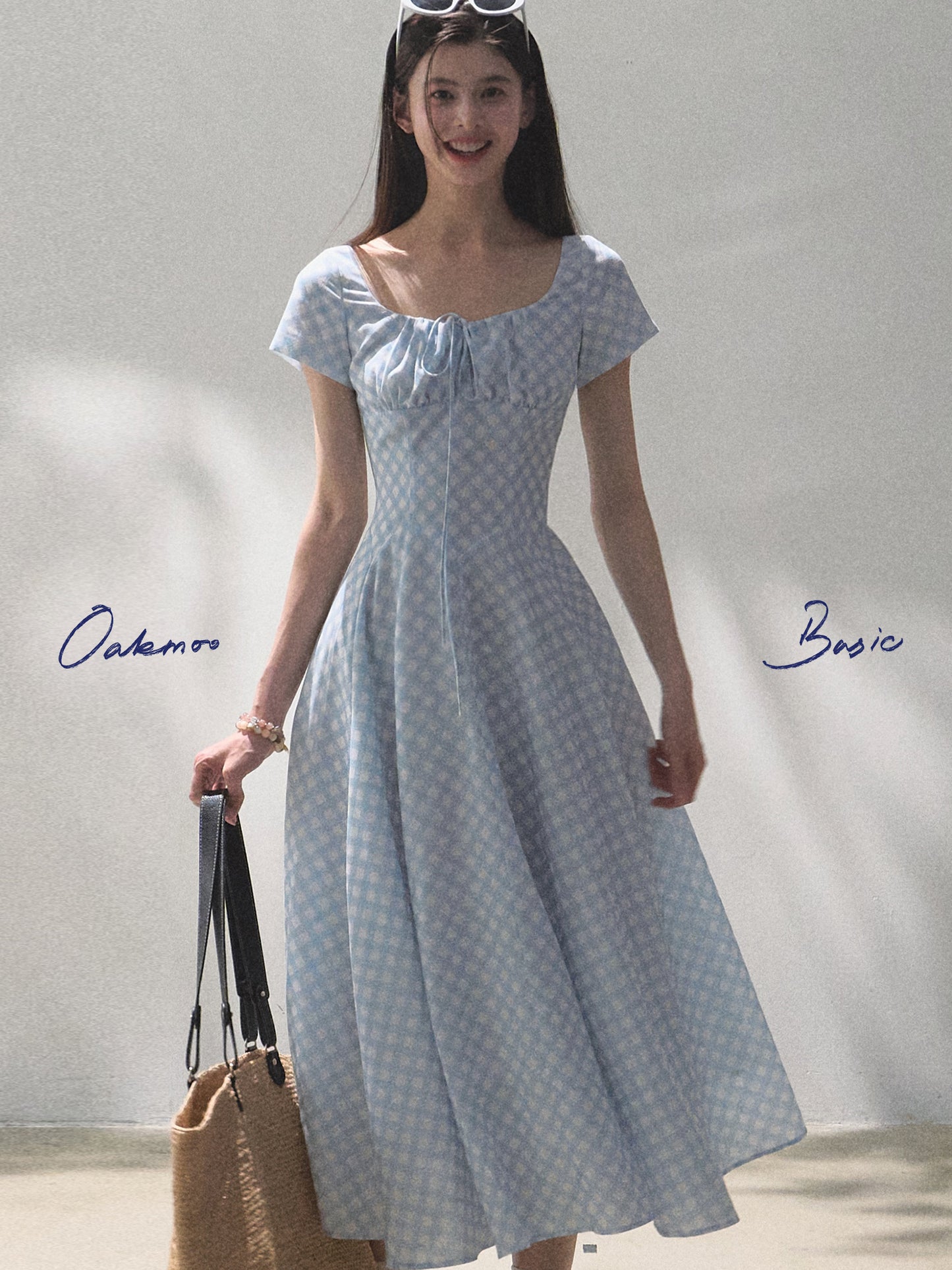 Scallop Waist Gingham Dress Short And Long