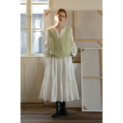 Soft V-Neck Wool Vest