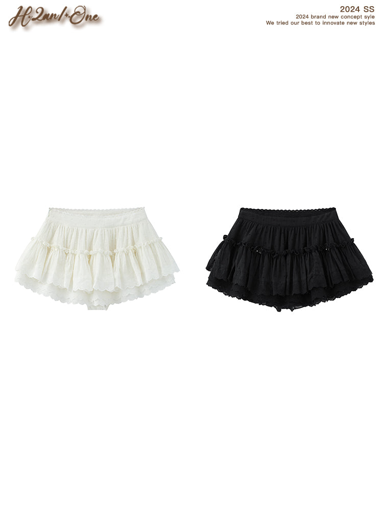 Tiered Lace Micro Mini Skort