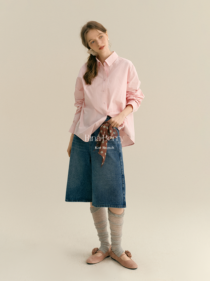 Baggy Denim Bermuda Shorts