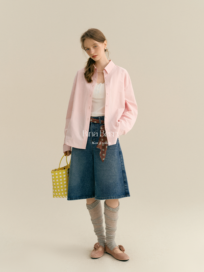 Baggy Denim Bermuda Shorts