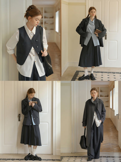 Clean-Cut Shirt With Contrast Buttons