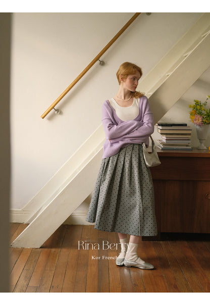 Deep U-Neck Sweater And Basic Tank Top