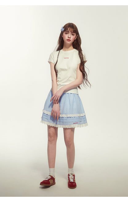 Minimalist Embroidered Crewneck T-Shirt