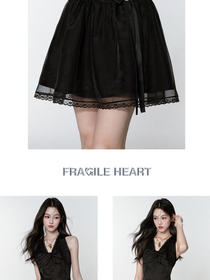 Twist-Front Sheen V-Neck Dress