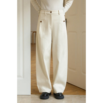 Center-Seam High-Waist Casual Pants