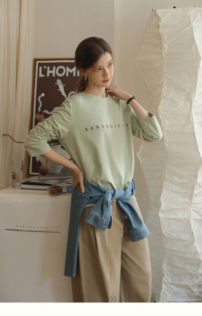 Center-Seam High-Waist Casual Pants
