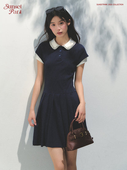 Sparkling Collared Fitted Polo Dress