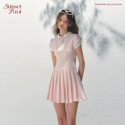Sparkling Collared Fitted Polo Dress