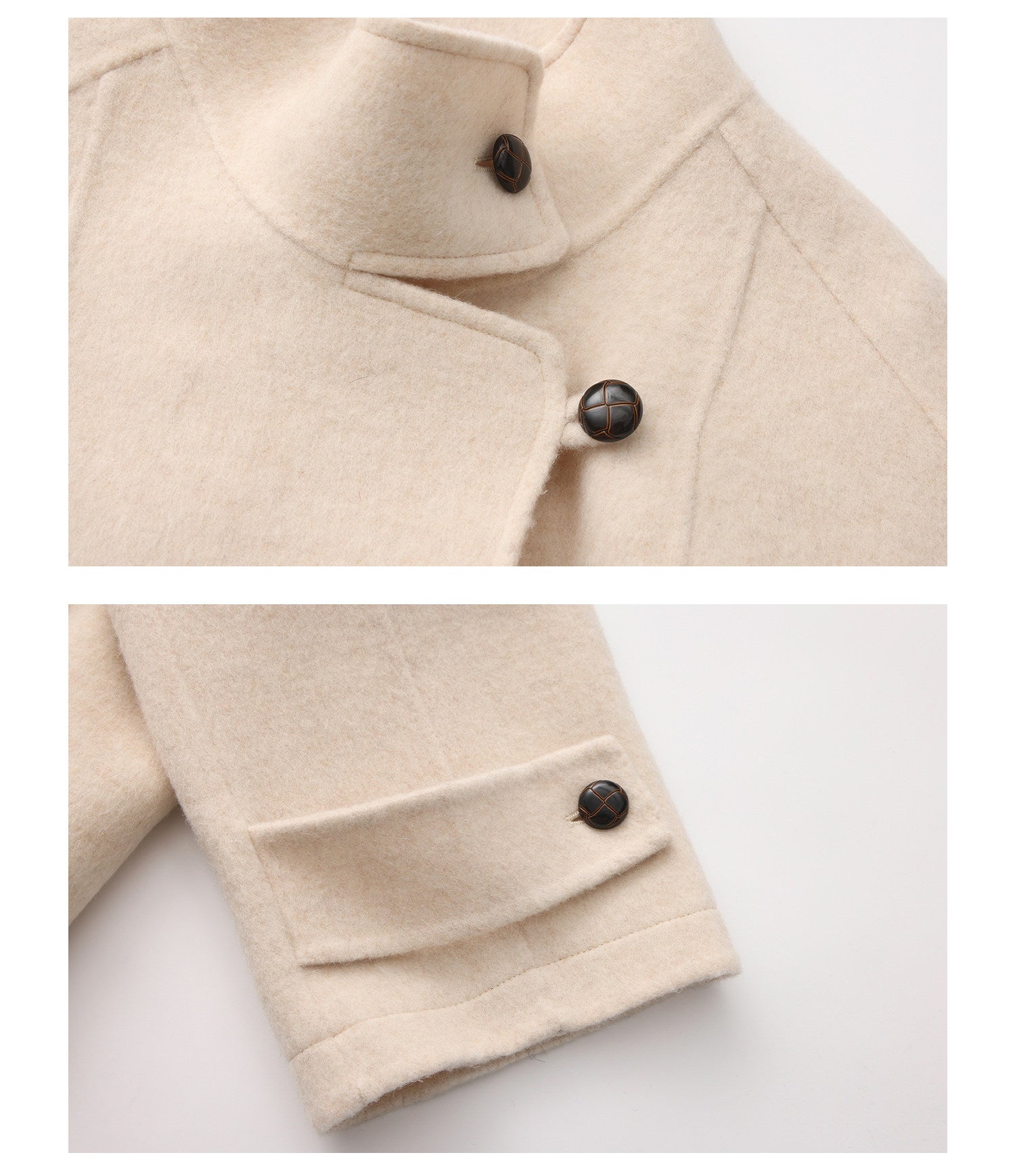 Double-Faced Alpaca Blend Wool Short Coat – MILL MINORITY