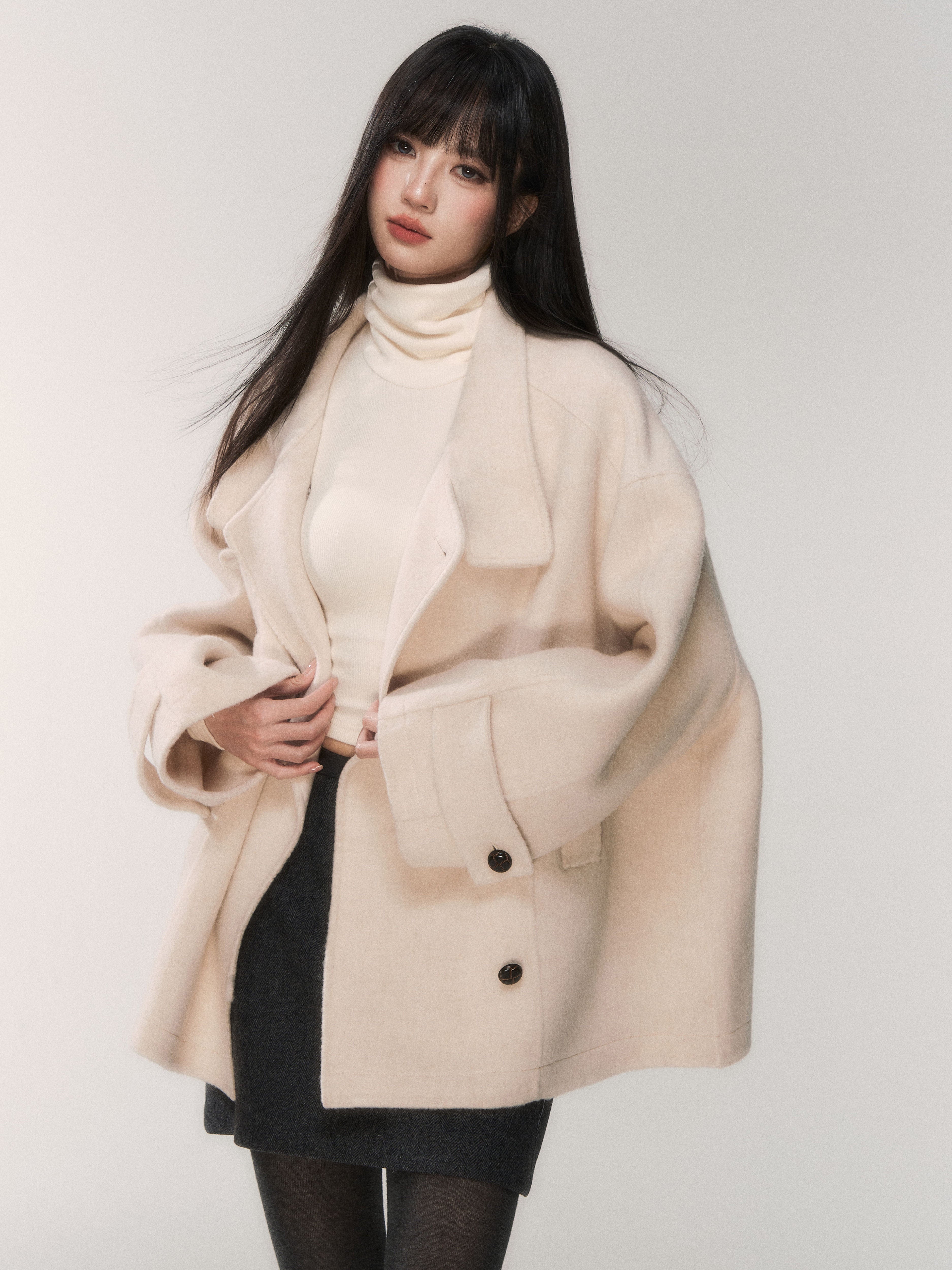 ounce lily alpaca half coat コート　韓国　美品 Egret Hendrik Half Zip Sherpa | Varley