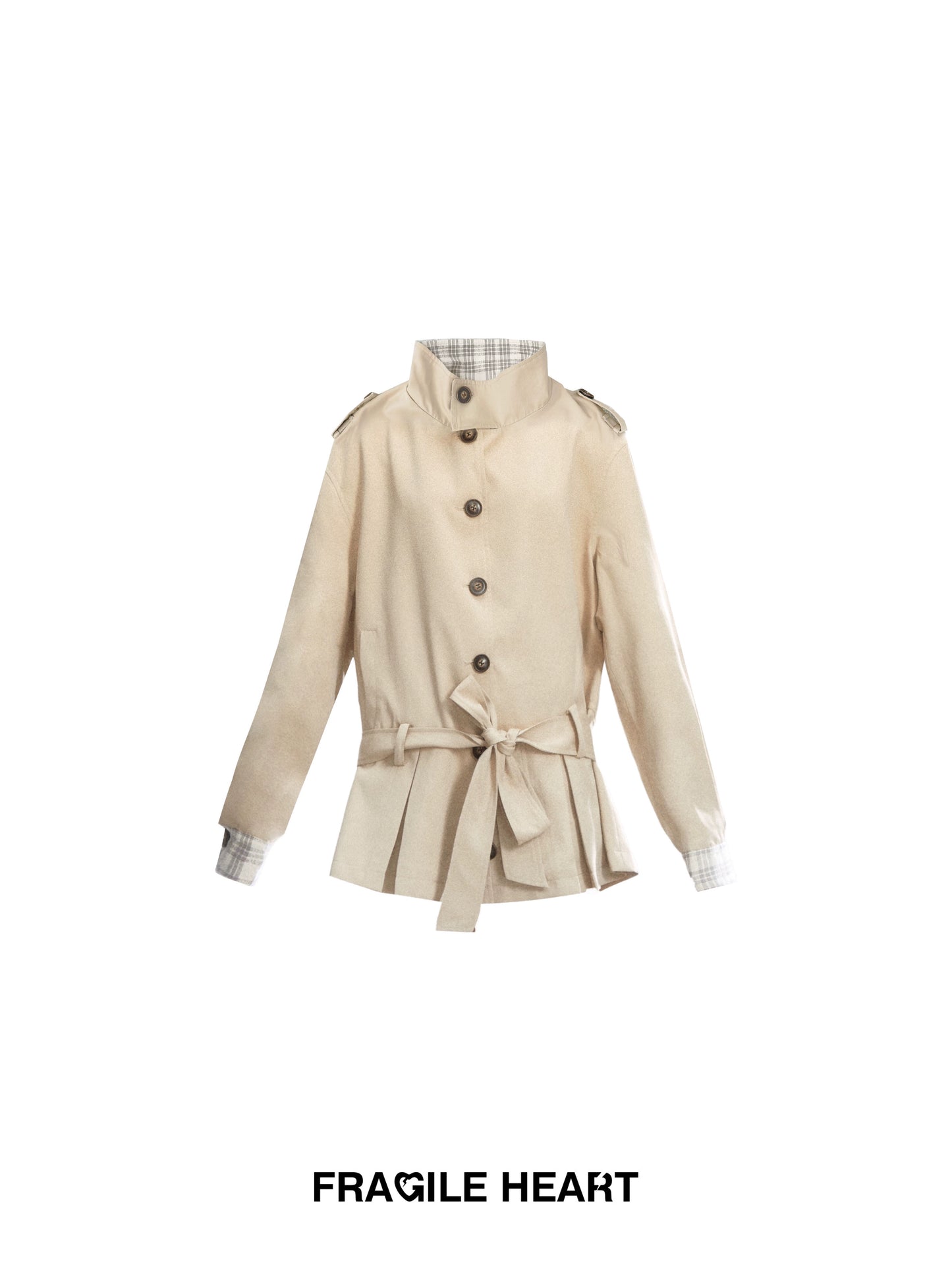 Belted Short Trench Coat