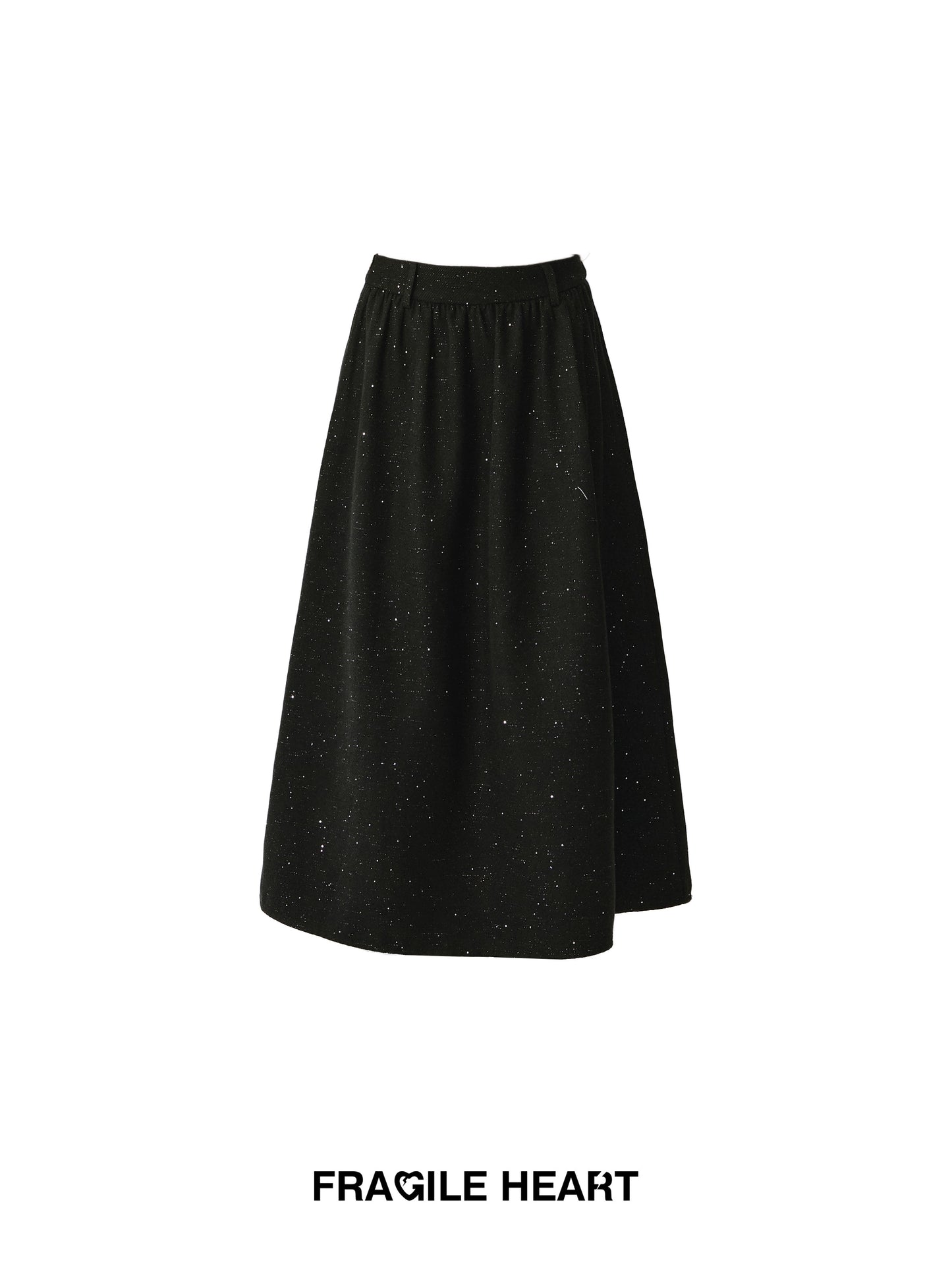 Lace-Collared Glitter Twill Jacket & Maxi Skirt