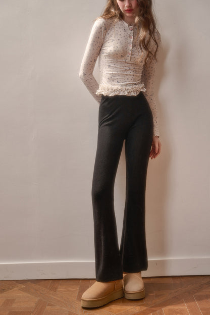 Soft Knit Babydoll Cami Dress & Flare Pants