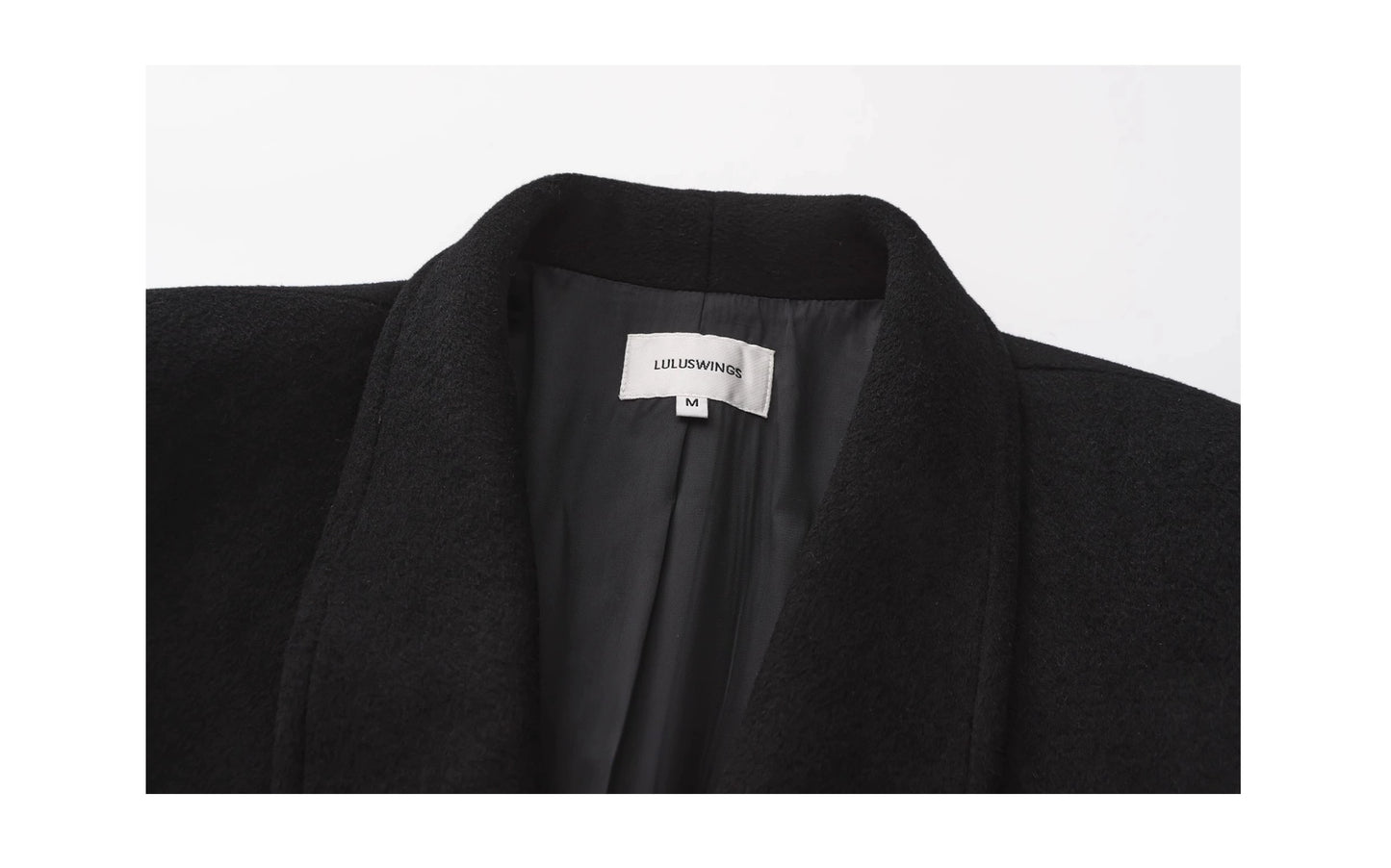 Classic Shawl Lapel Wool Blend Long Coat