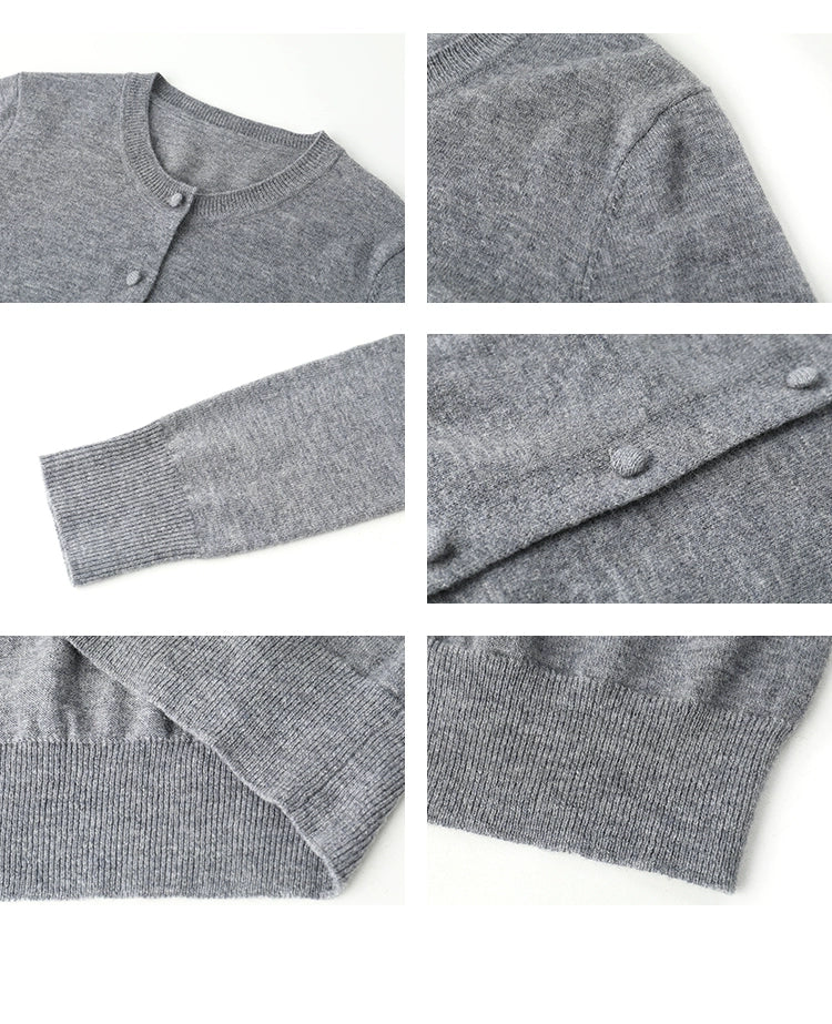 Pure Wool Classic Knit Cardigan