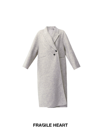 Classic Wool-Blend Peak-Lapel Overcoat