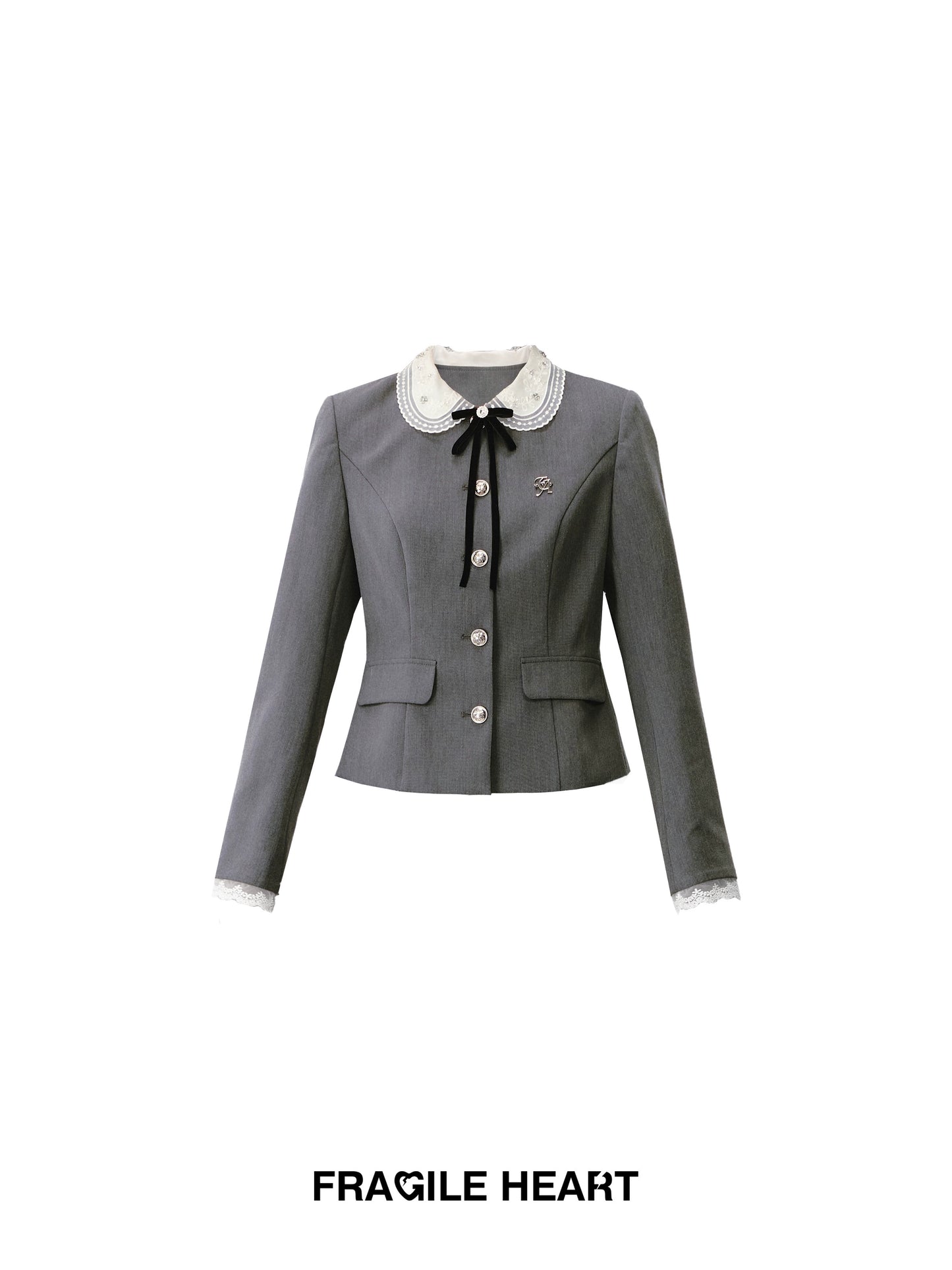 Lace-Detail Jacket, Coordinating Skirt & Twisted Top