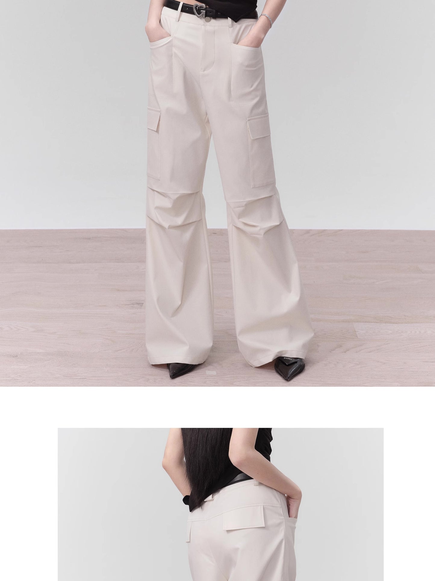 Y2K Cargo Buggy Flared Parachute Pants