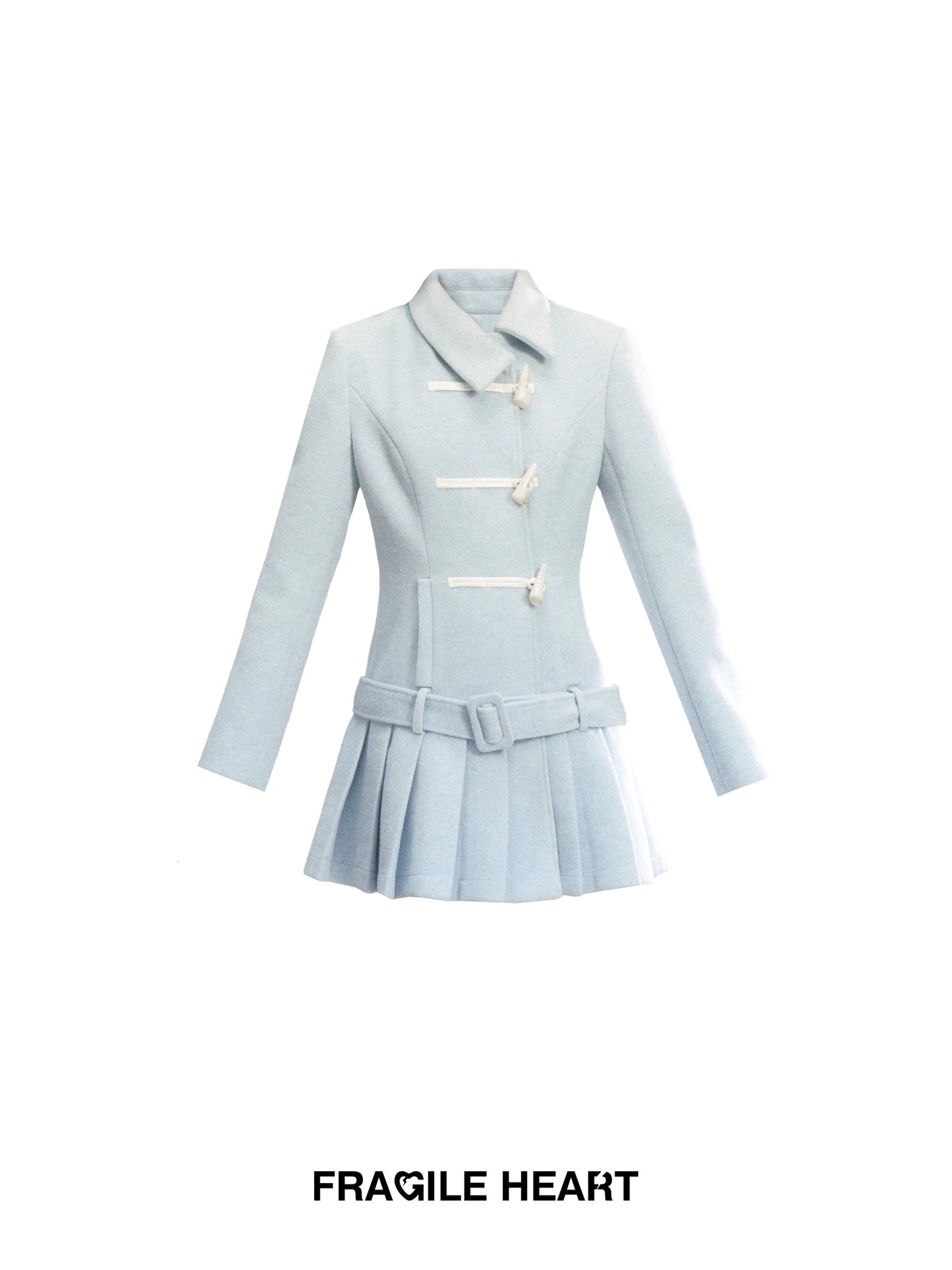 Asymmetric Dress-Style Coat With Toggle Closure