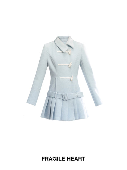 Asymmetric Dress-Style Coat With Toggle Closure