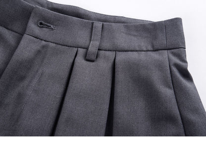 Cropped Cotton Shirt And Low-Rise Layered Skirt