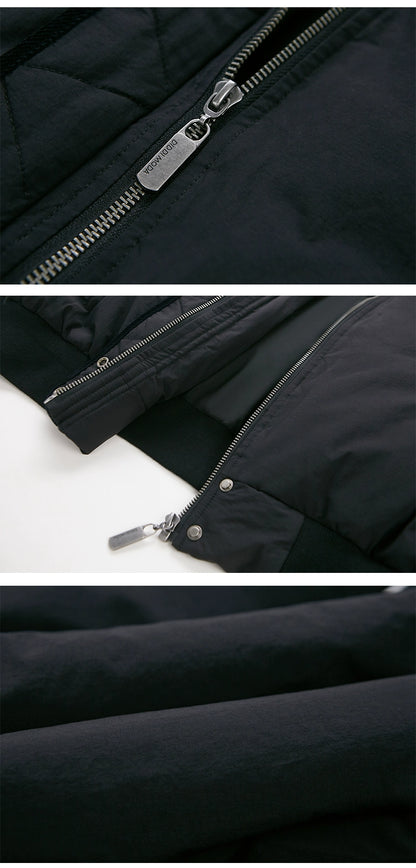 Bomber Jacket With Convertible Zip Collar