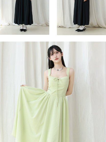 Breathable Elegant Long Dress With Built-In Bra Pads