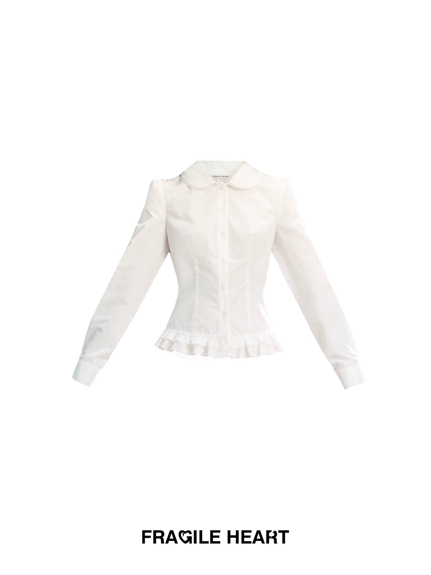 Hourglass Silhouette Blouse With Peter Pan Collar